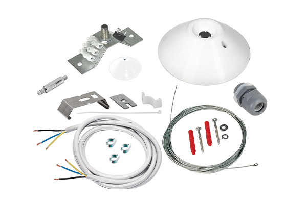 INFINITY-C electrical suspension kit with 3-pole special wire terminal, White