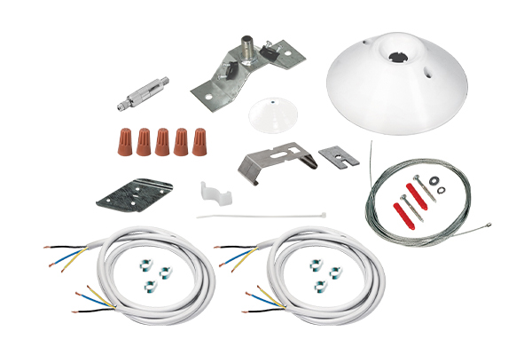 INFINITY-C electrical suspension kit with 5-pole special wire terminal, White