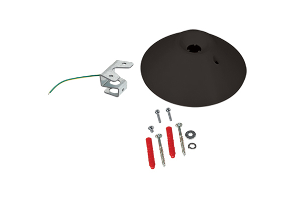 Suspension pole bracket mounting kit for 3-pole track, Black