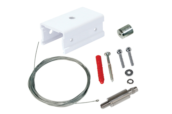Suspension Kit for 3-pole track, White