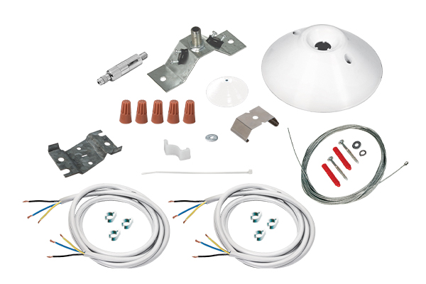 INFINITY-E/INFINITY-E DALI versions electrical suspension kit with 5-pole special wire terminal (5*1.5), White