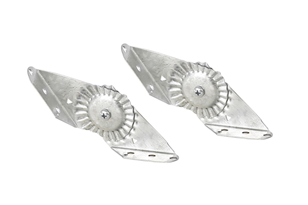 Galvanized wall bracket with graduated angles