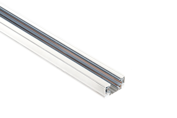 Two-meter single-pole surface mount track, White