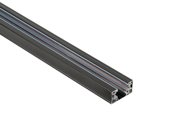 Two-meter single-pole surface mount track, Black