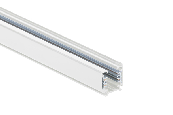 Two-meter 3-pole surface mount track, White
