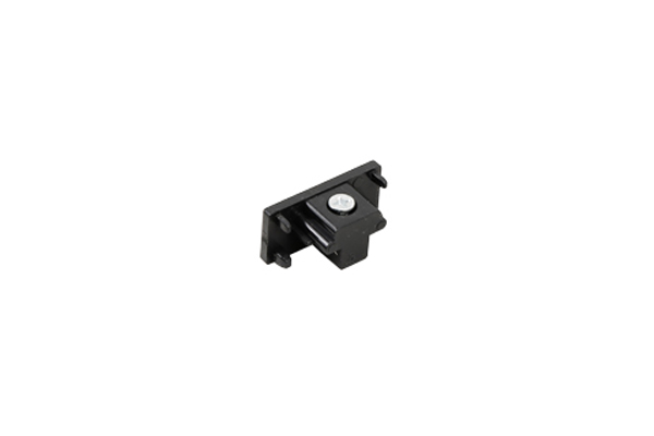 End cap for single-pole track, Black