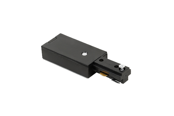 Live end piece for single-pole track, Black