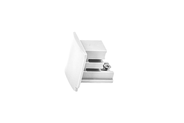 End cap for 3-pole track, White