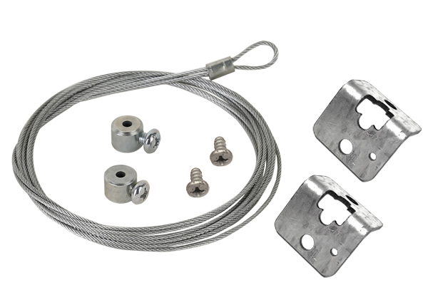 Safety suspension kit for recessed installation in 50-cm length for BRILLIANCE (60*60)
