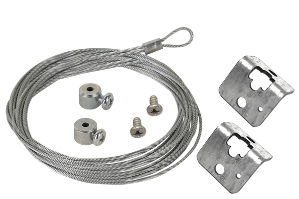 Safety suspension kit for recessed installation in 100-cm length for BRILLIANCE (60*60)